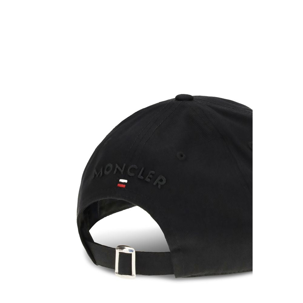 Moncler Black Cotton Cap (Baseball Hat) | Regal Royce
