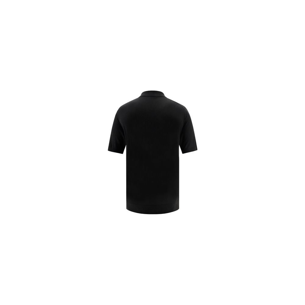 Prada Black Wool Oves Aries Polo Shirt | Regal Royce