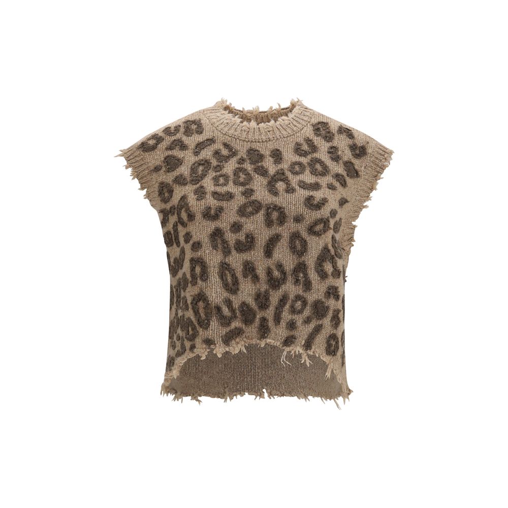 R13 Beige Cashmere Sleeveles Sweater | Regal Royce