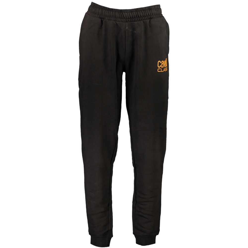 Cavalli Class Black Cotton Men's Trousers | Regal Royce