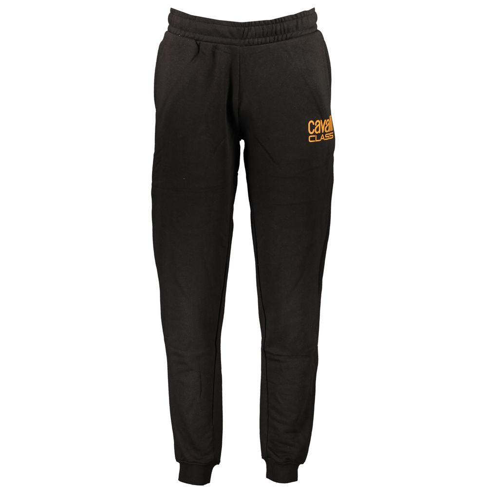 Cavalli Class Black Cotton Men's Trousers | Regal Royce