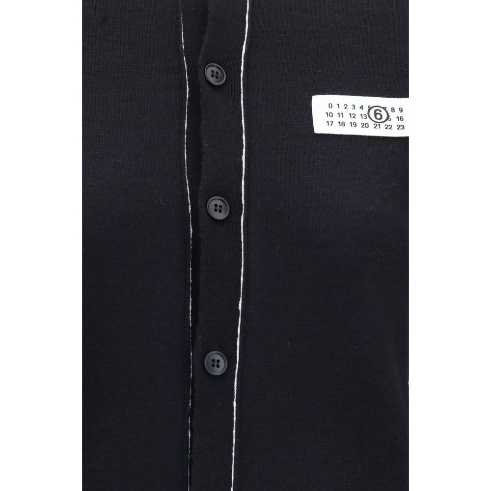 MM6 Black Wool Oves Aries Cardigan | Regal Royce