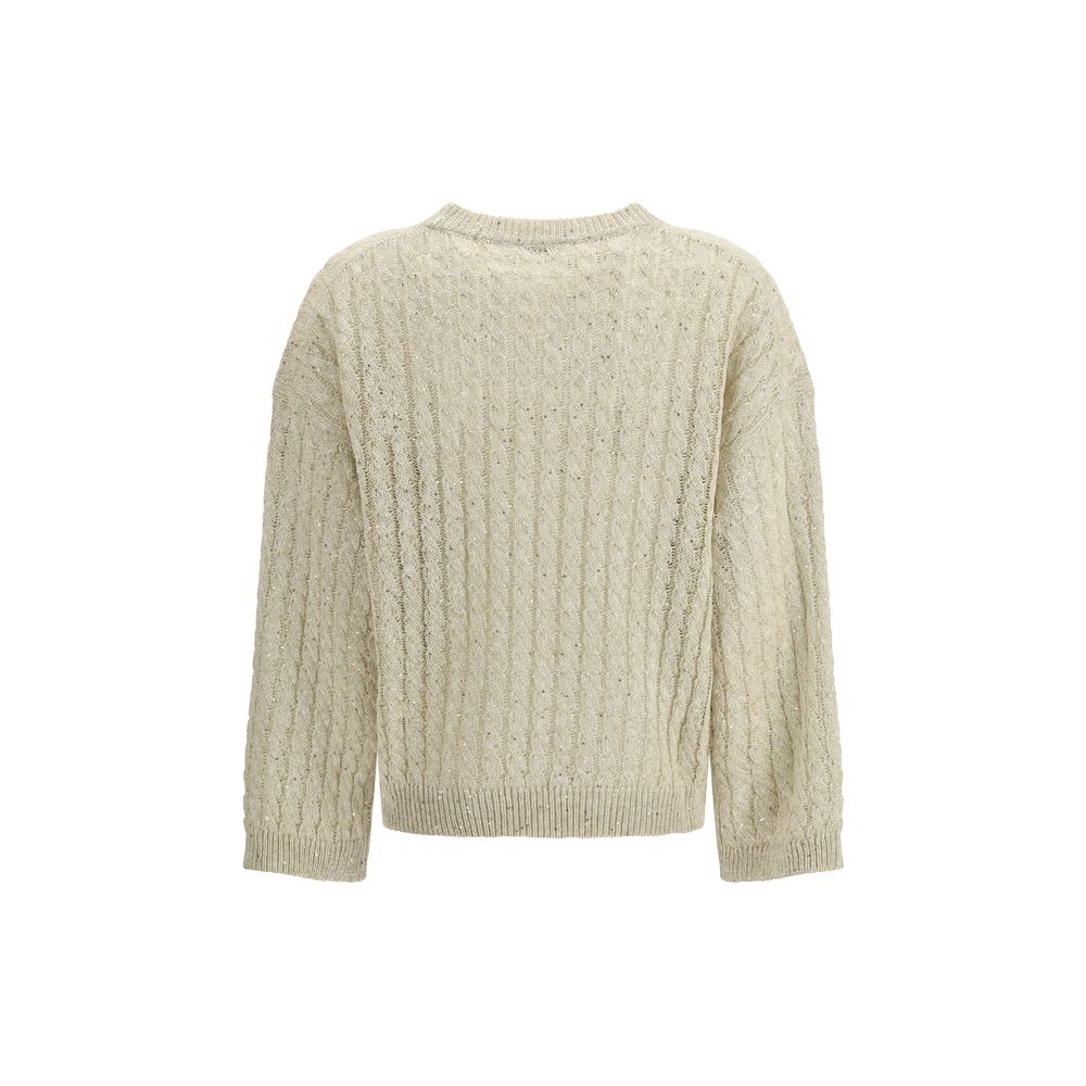 Brunello Cucinelli Beige Linen Sweatshirt | Regal Royce