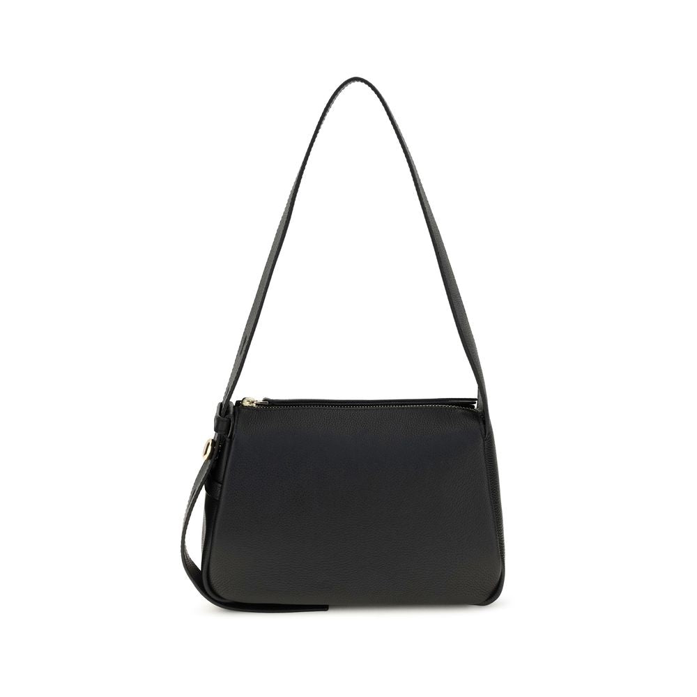 Tory Burch Black Calf Leather Bos Taurus Shoulder Bag | Regal Royce