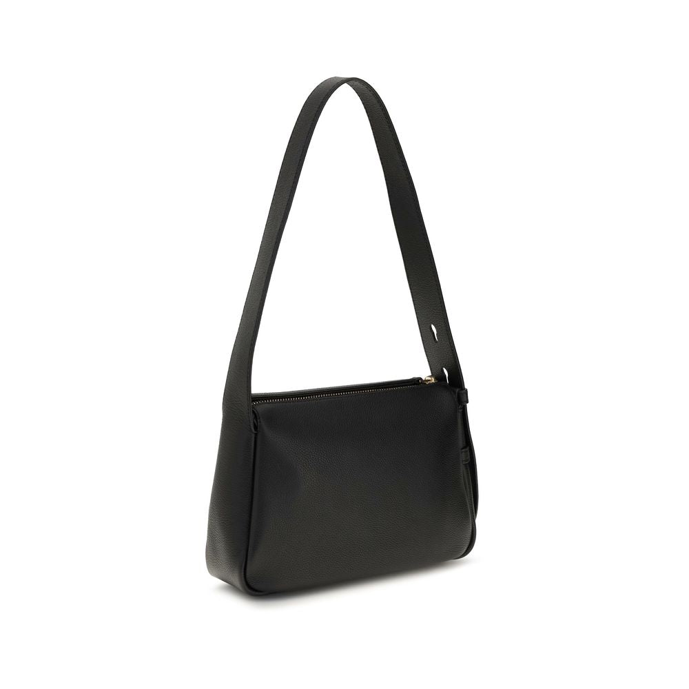 Tory Burch Black Calf Leather Bos Taurus Shoulder Bag | Regal Royce
