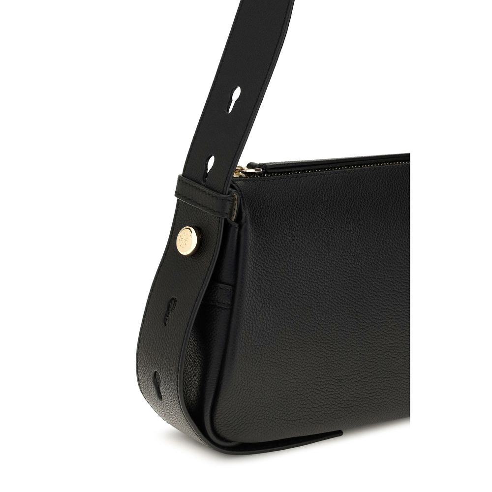Tory Burch Black Calf Leather Bos Taurus Shoulder Bag | Regal Royce