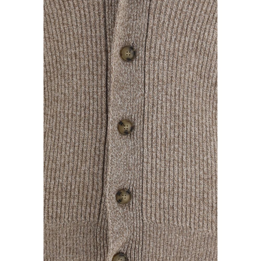 Brooksfield Beige Wool Oves Aries Cardigan | Regal Royce