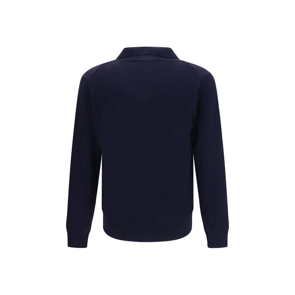 Brooksfield Blue Wool Oves Aries Cardigan | Regal Royce