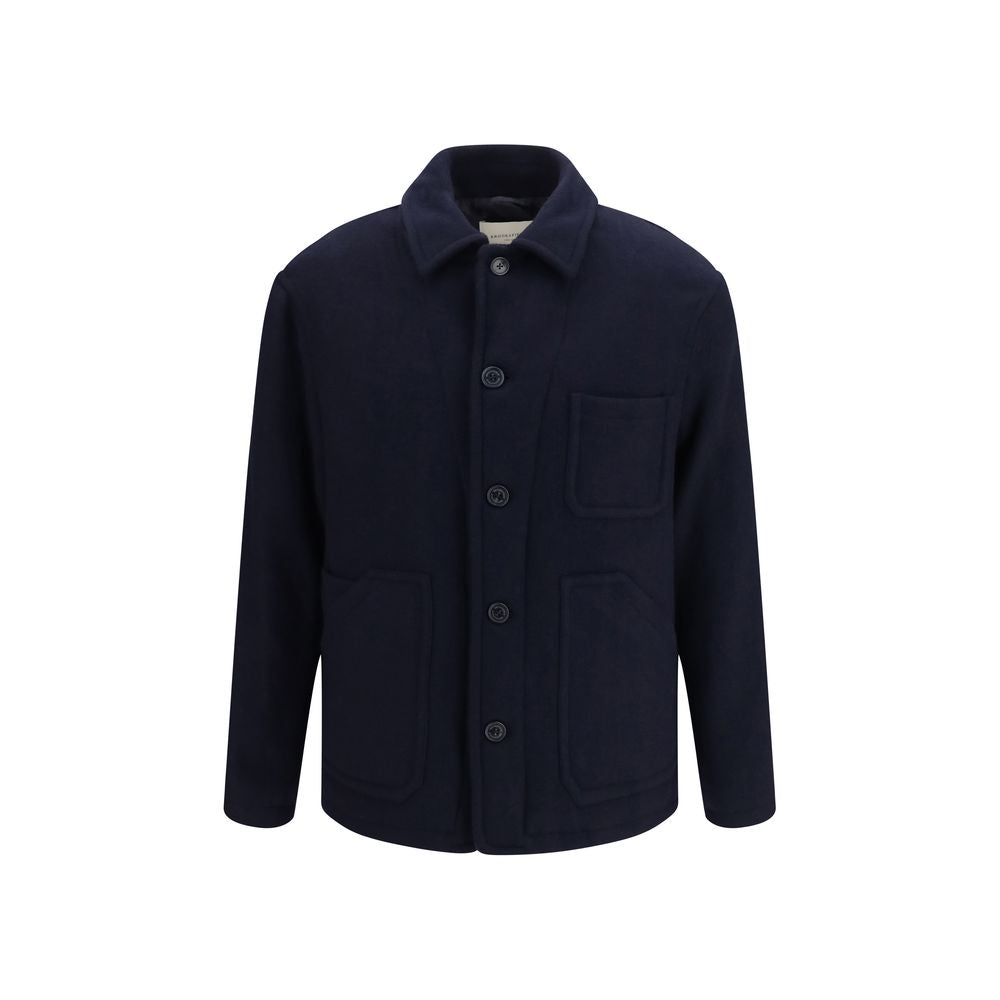 Brooksfield Blue Wool Oves Aries Full-Length Jacket | Regal Royce