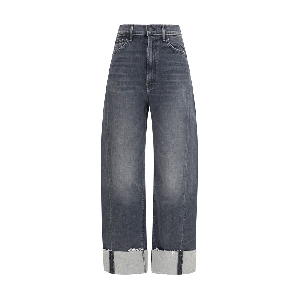 Mother Denim Black Cotton Cropped Jeans | Regal Royce
