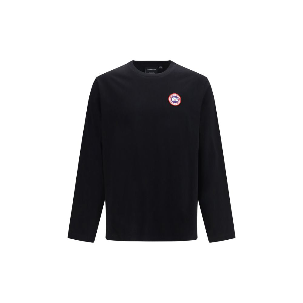 Canada Goose Black Cotton Long Sleeve T-Shirt | Regal Royce