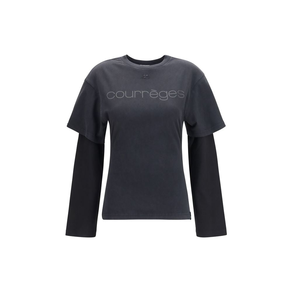 Courrèges Black Cotton T-Shirt | Regal Royce