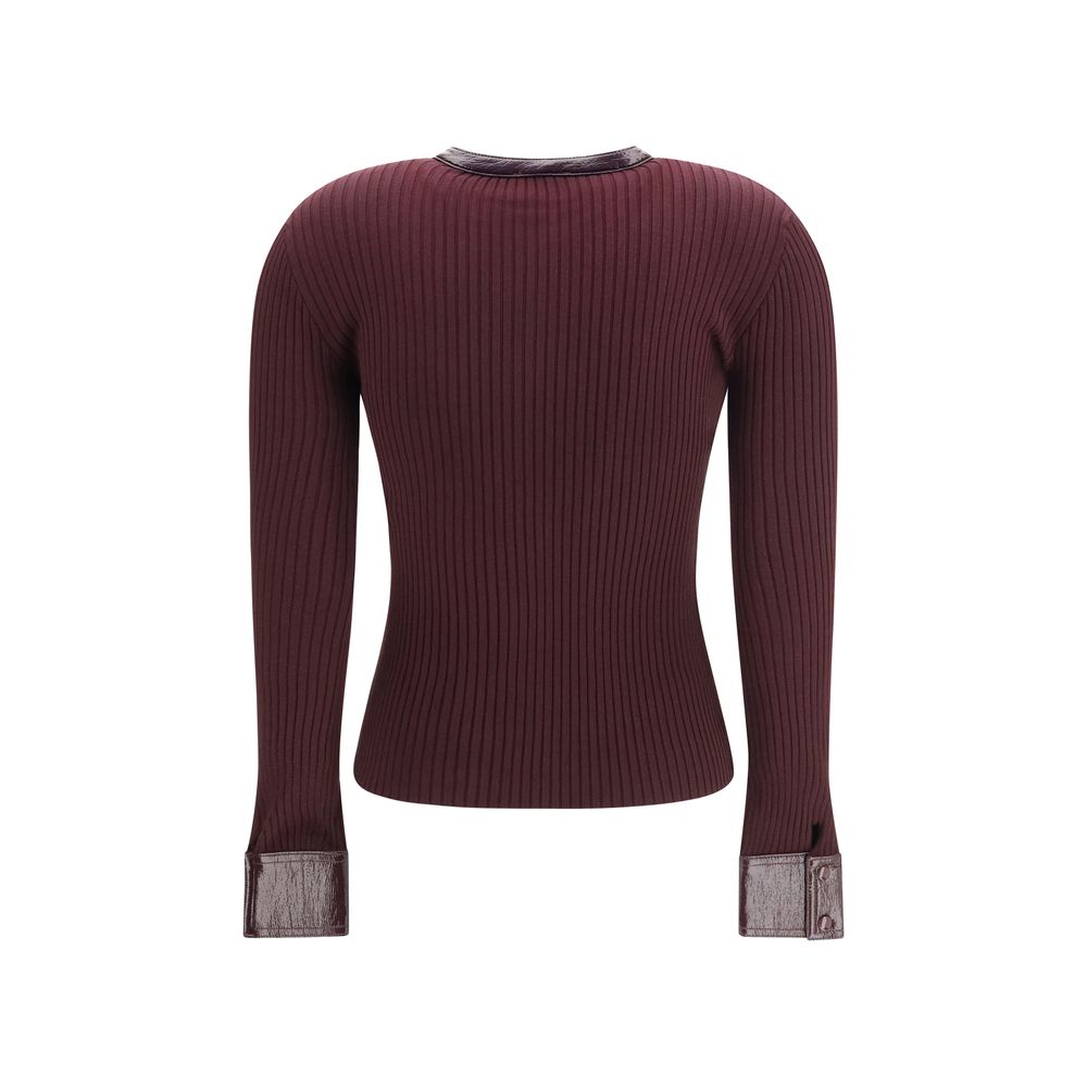 Courrèges Bordeaux Viscose Cardigan | Regal Royce