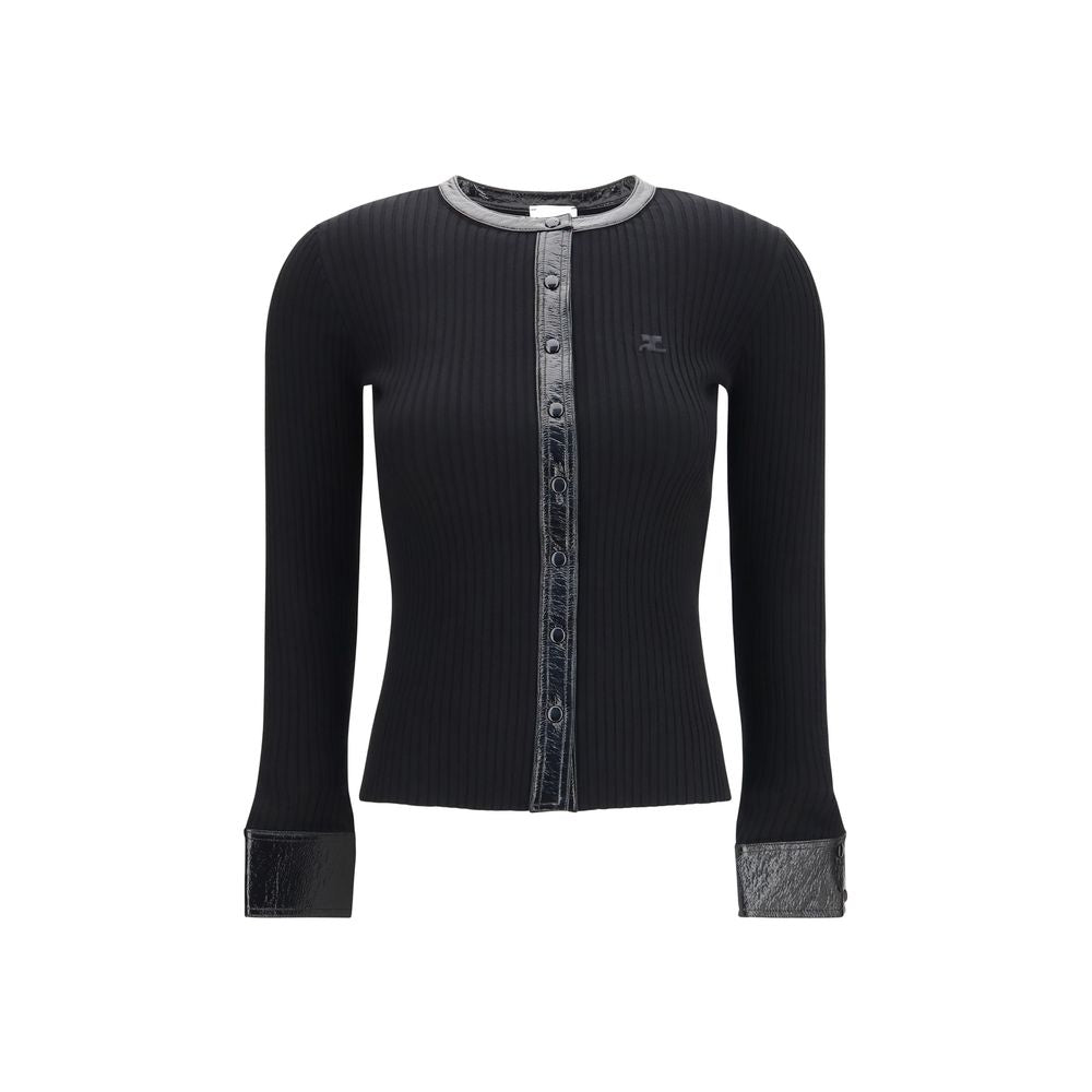 Courrèges Black Viscose Cardigan | Regal Royce