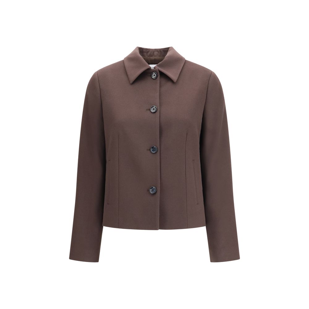 Lardini Brown Wool Oves Aries Full-Length Jacket | Regal Royce