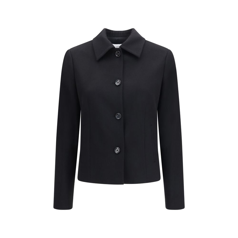 Lardini Black Wool Oves Aries Full-Length Jacket | Regal Royce