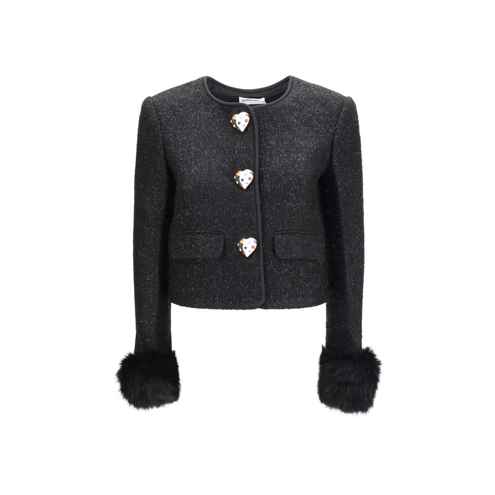 Self-Portrait Black Polyester Jacket | Regal Royce