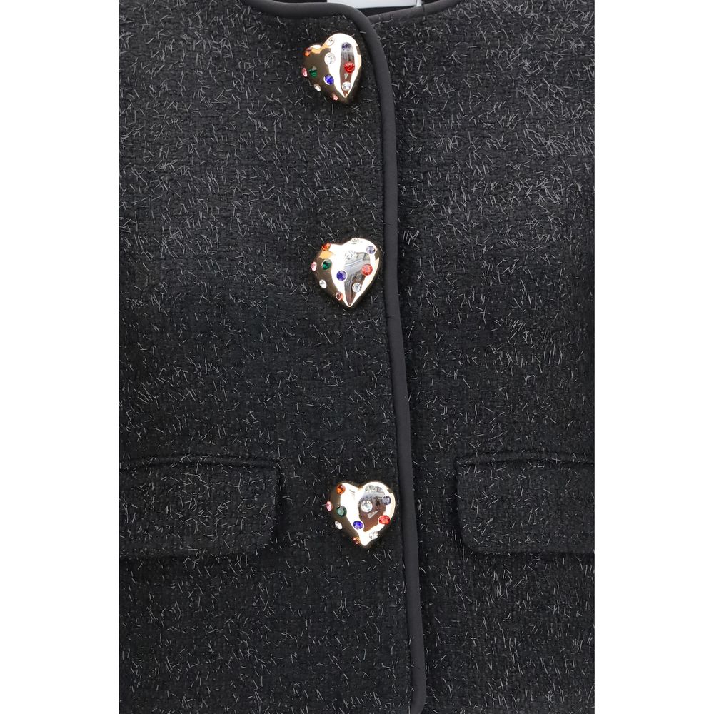Self-Portrait Black Polyester Jacket | Regal Royce