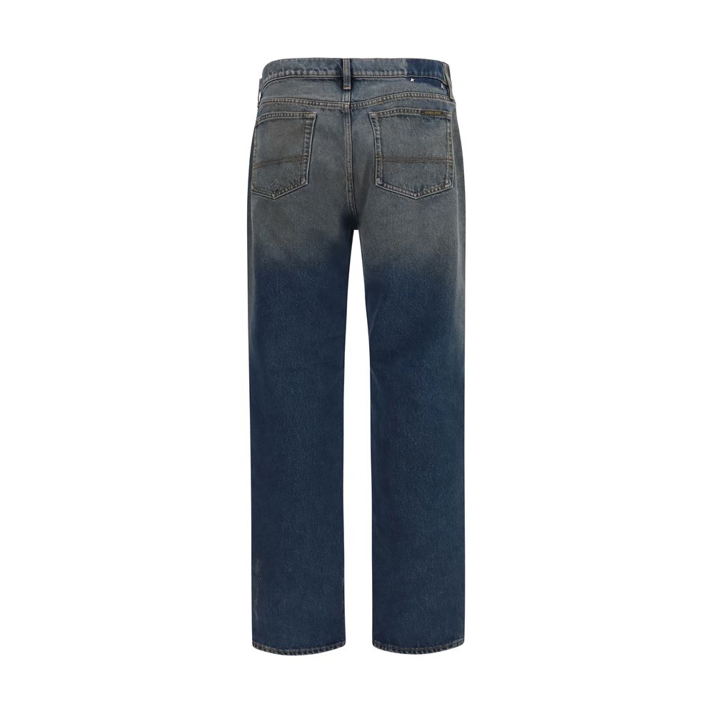 Golden Goose Blue Cotton Relaxed Fit Jeans | Regal Royce