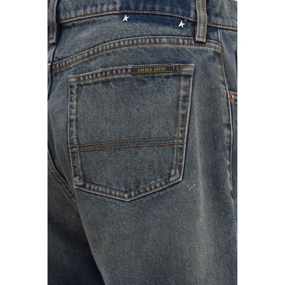 Golden Goose Blue Cotton Relaxed Fit Jeans | Regal Royce