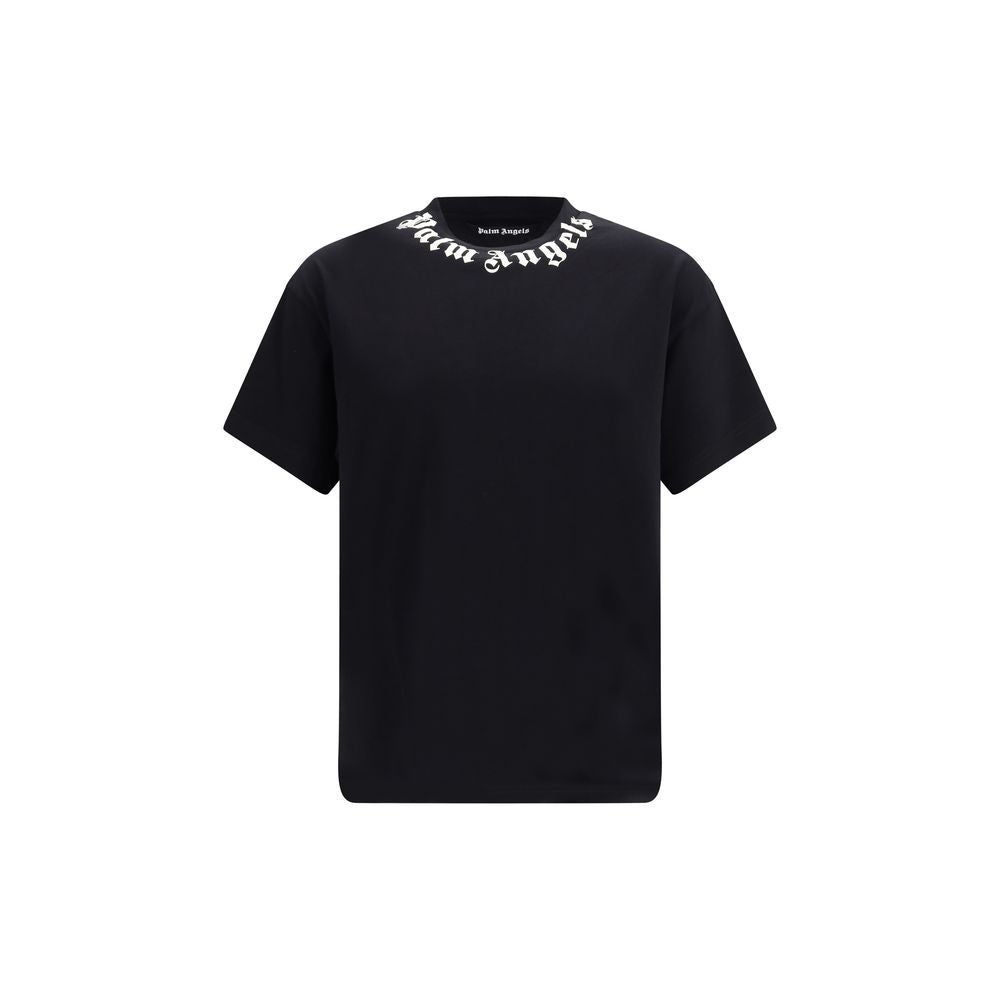 Palm Angels Black Cotton T-Shirt | Regal Royce