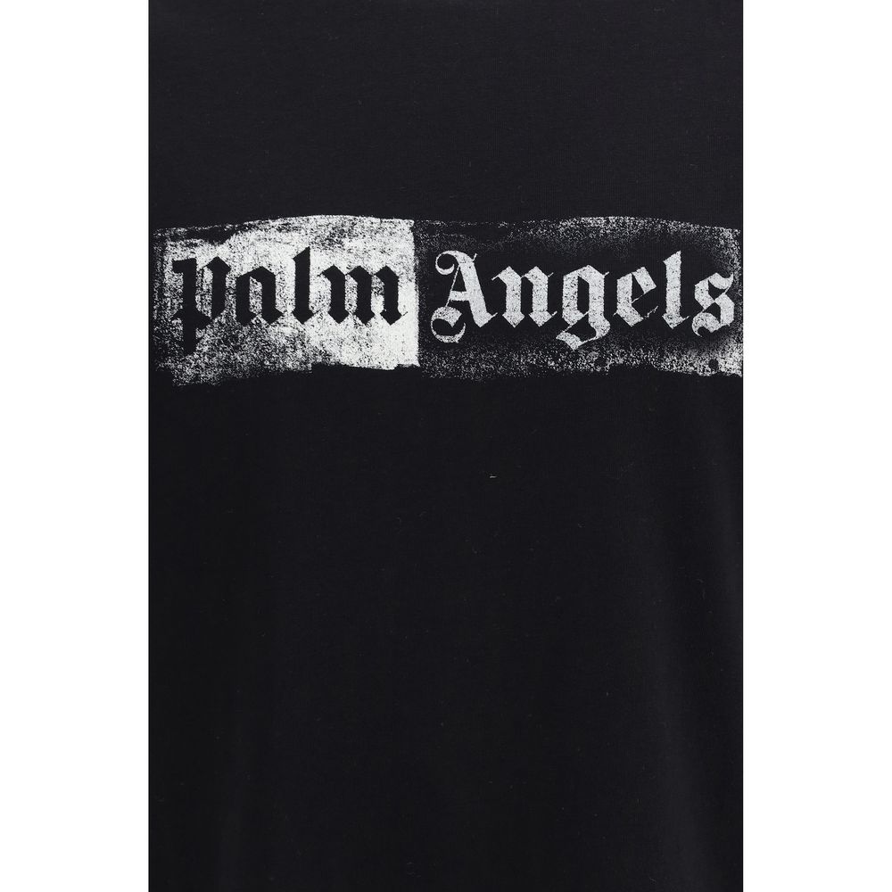 Palm Angels Black Cotton T-Shirt | Regal Royce