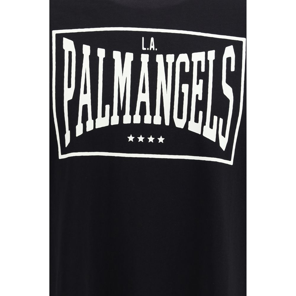 Palm Angels Black Cotton T-Shirt | Regal Royce