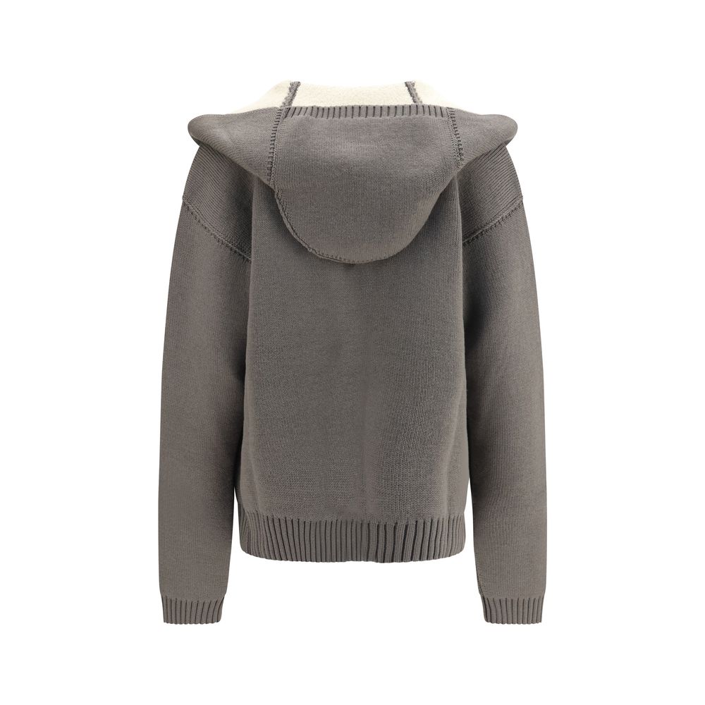 Rick Owens Gray Wool Oves Aries Hoodie | Regal Royce