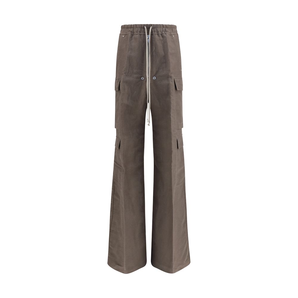 Rick Owens Gray Ramie Cargo Pants | Regal Royce