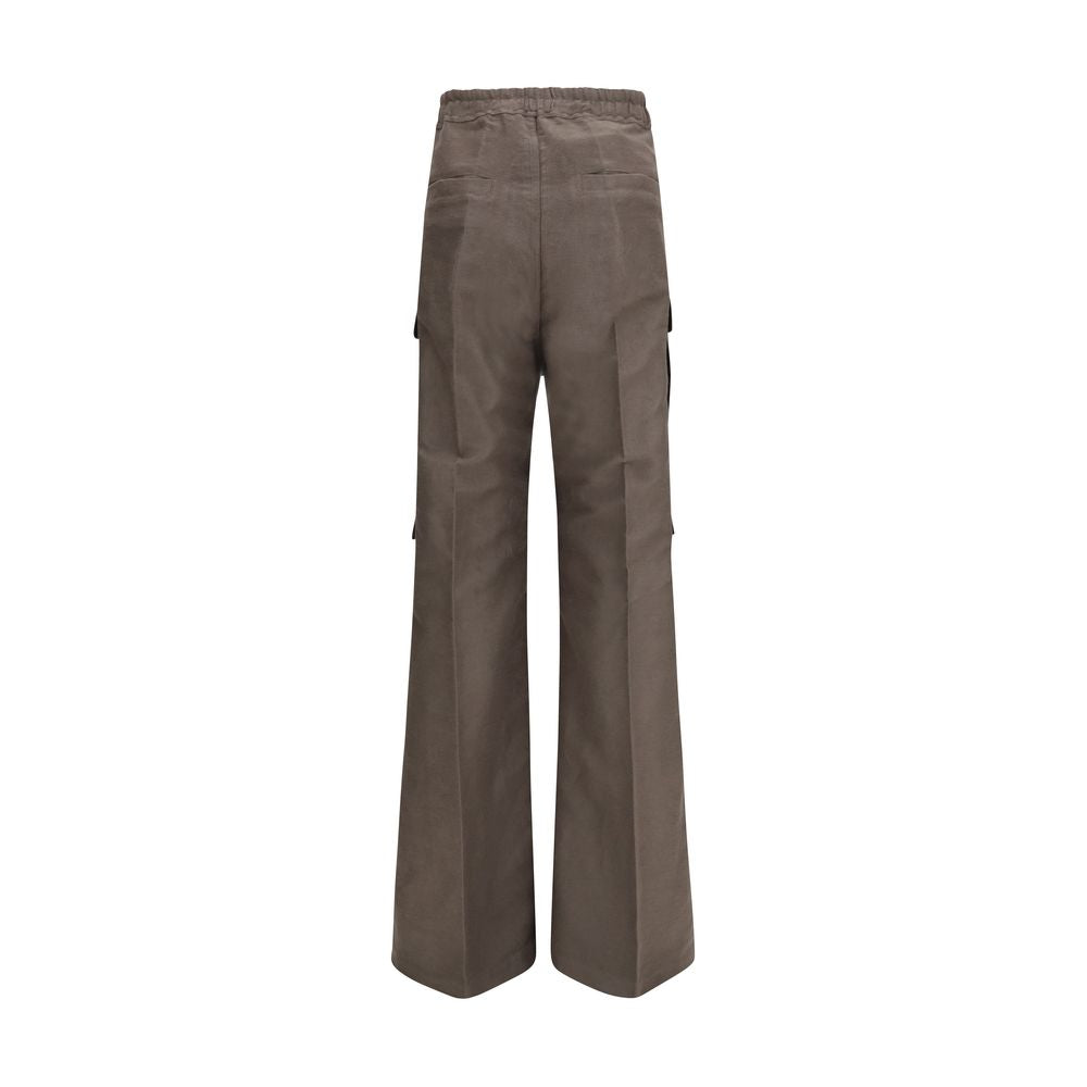 Rick Owens Gray Ramie Cargo Pants | Regal Royce