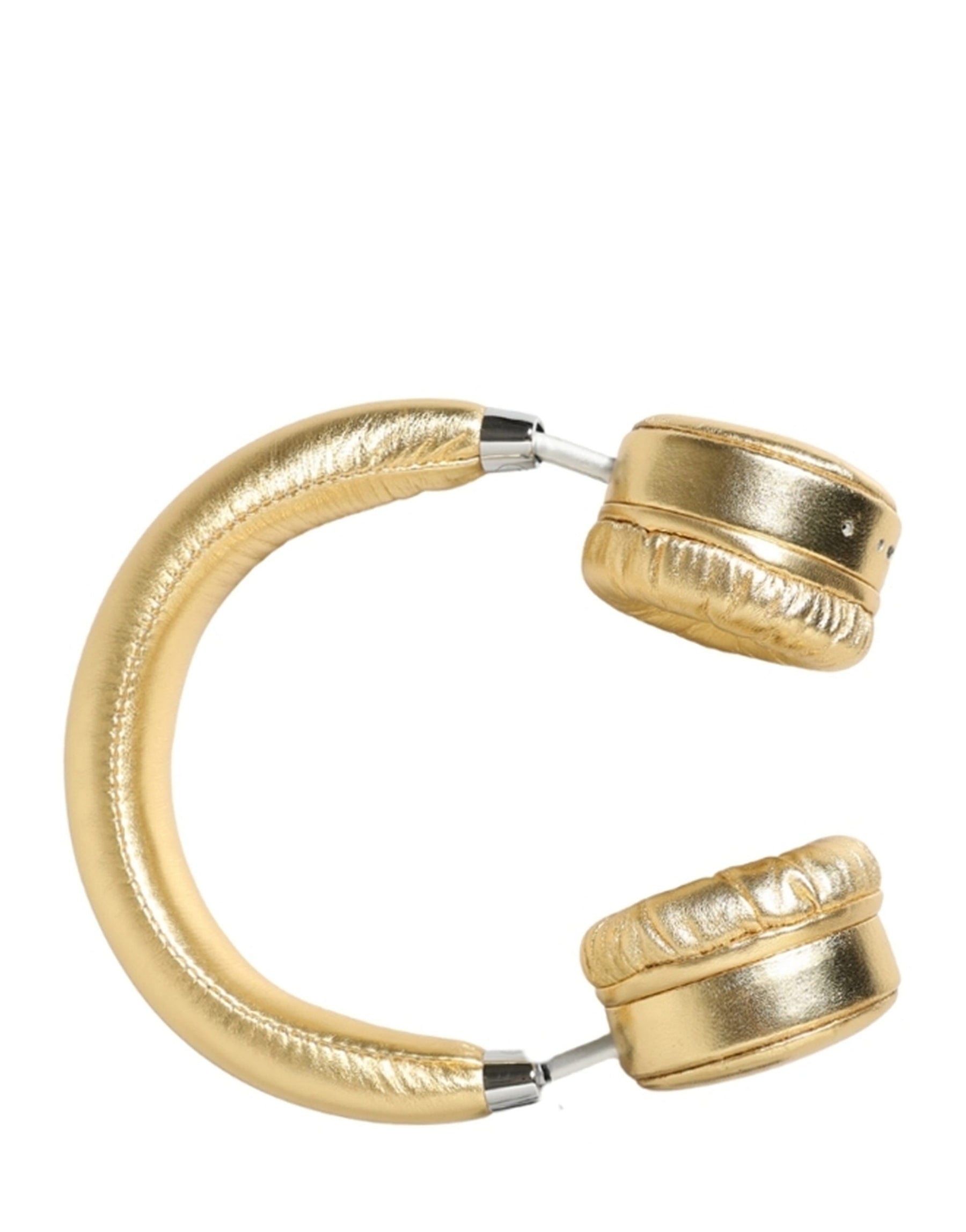 Dolce & Gabbana Women Gold Leather Wireless On-Ear Headset Headphones | Regal Royce