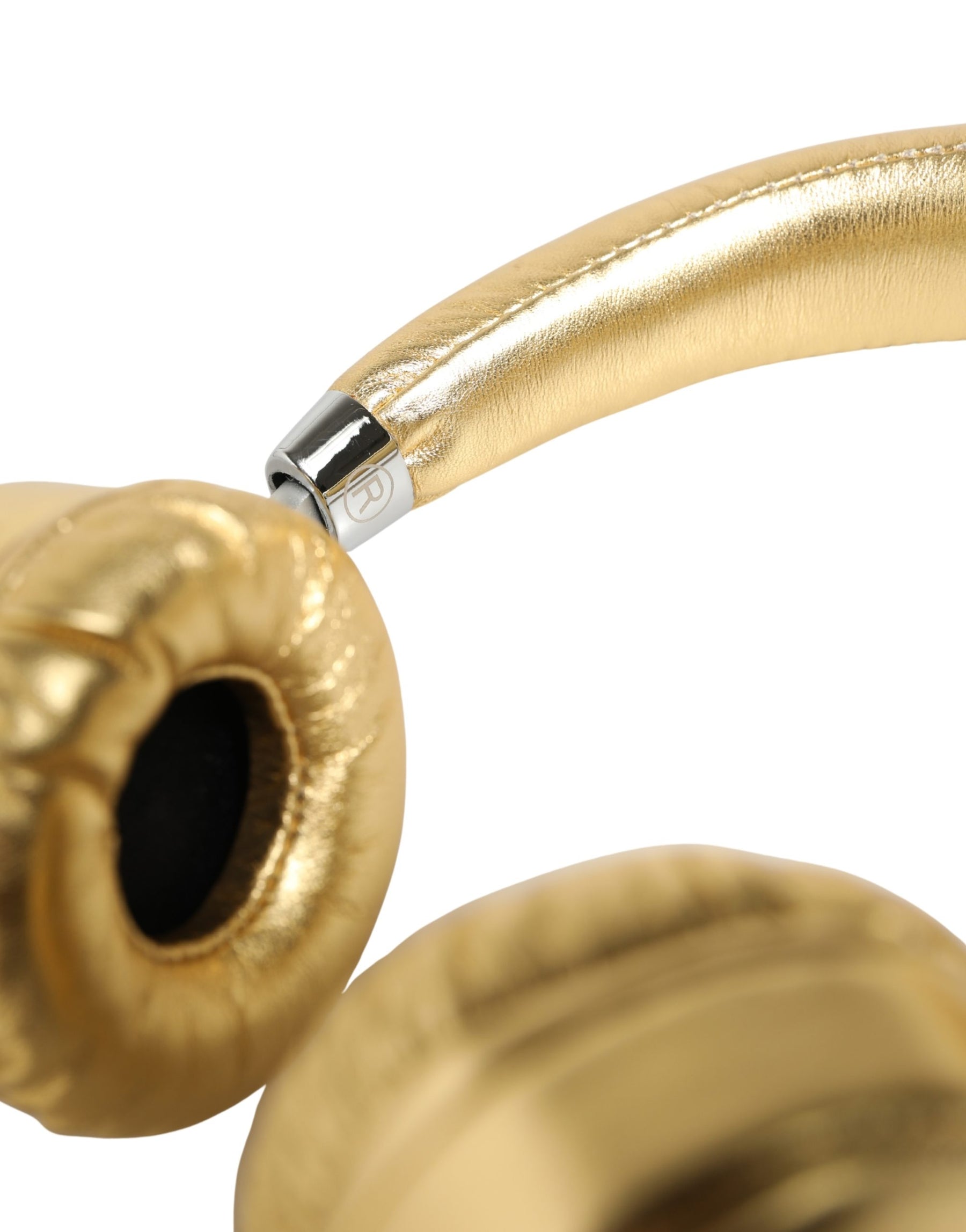 Dolce & Gabbana Women Gold Leather Wireless On-Ear Headset Headphones | Regal Royce