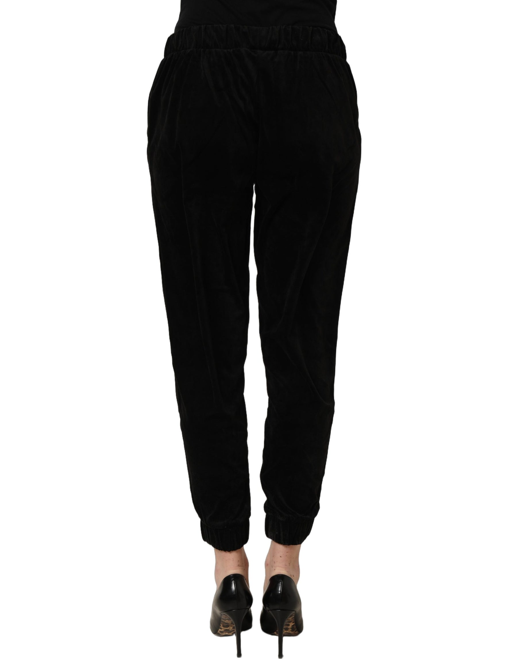 Juicy Couture Dark Gray Mid Waist Tapered Cropped Trouser Pants | Regal Royce
