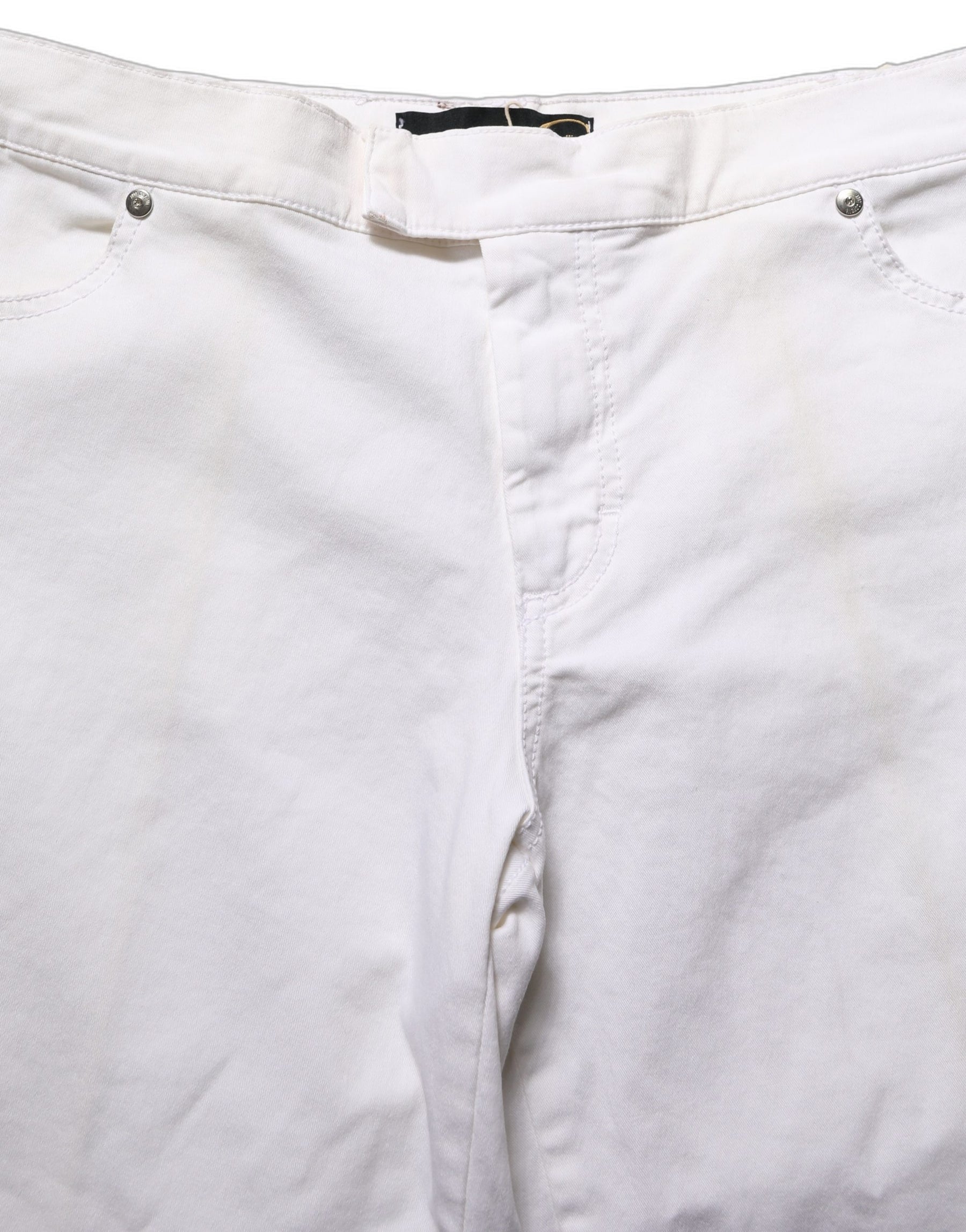 Just Cavalli White High Waist Wide Leg Denim Trouser Jeans | Regal Royce