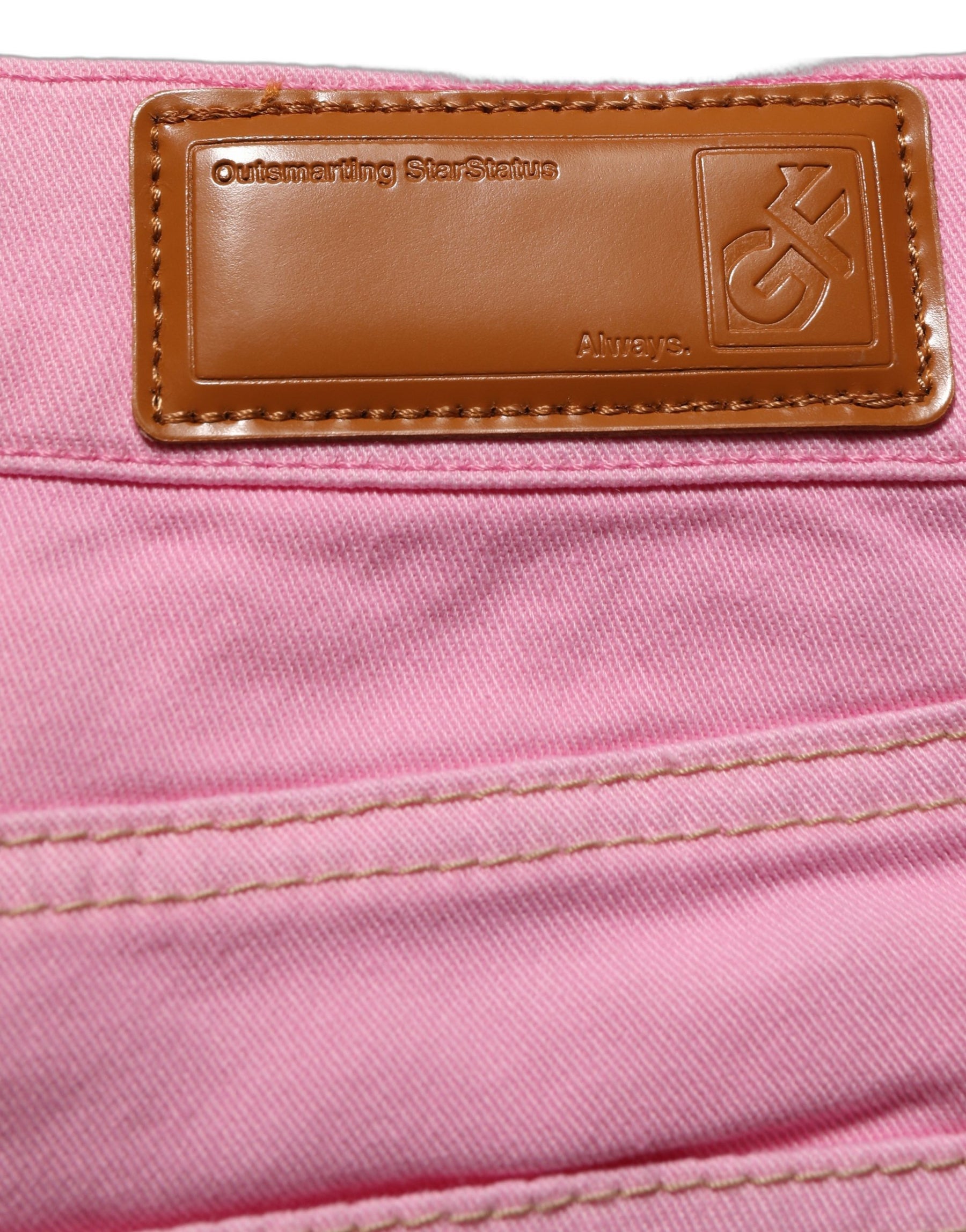 GF Ferre Pink Mid-Waisted Flared Denim Casual Jeans | Regal Royce