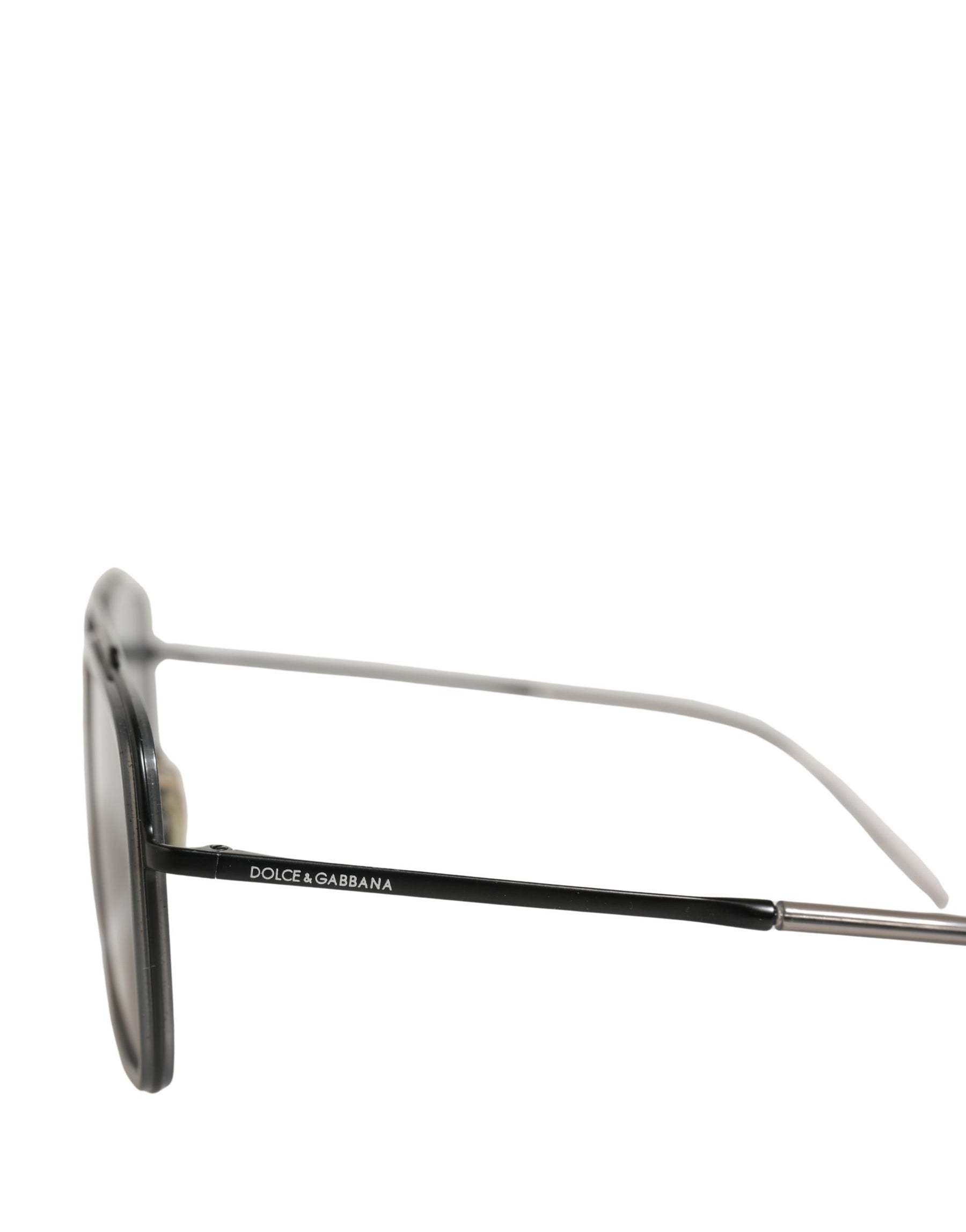 Dolce & Gabbana Women DG2262 Black Metal Square Frame Eyewear Sunglasses | Regal Royce