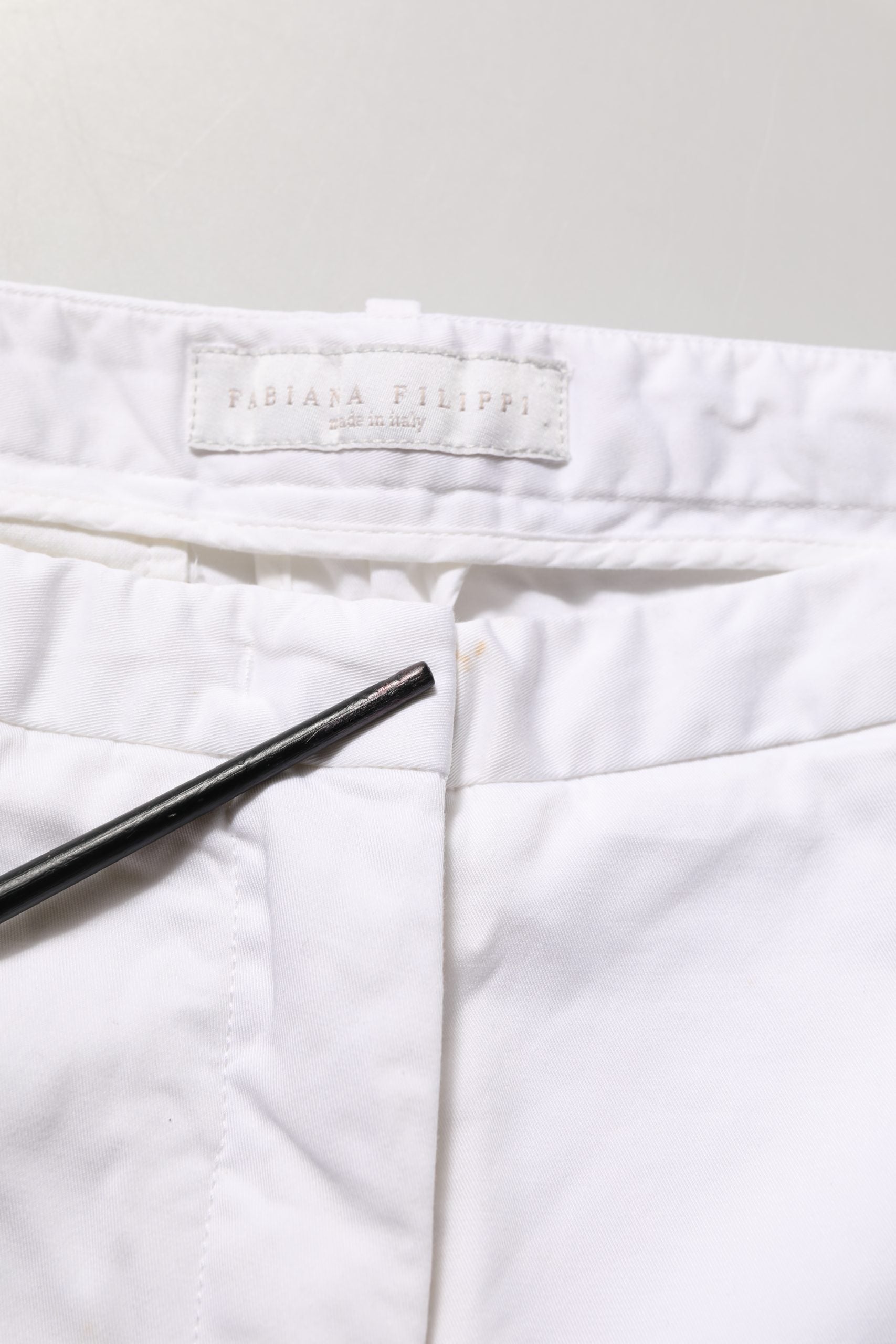 Fabiana Filippi White Low Waist Straight Formal Trouser Pants | Regal Royce