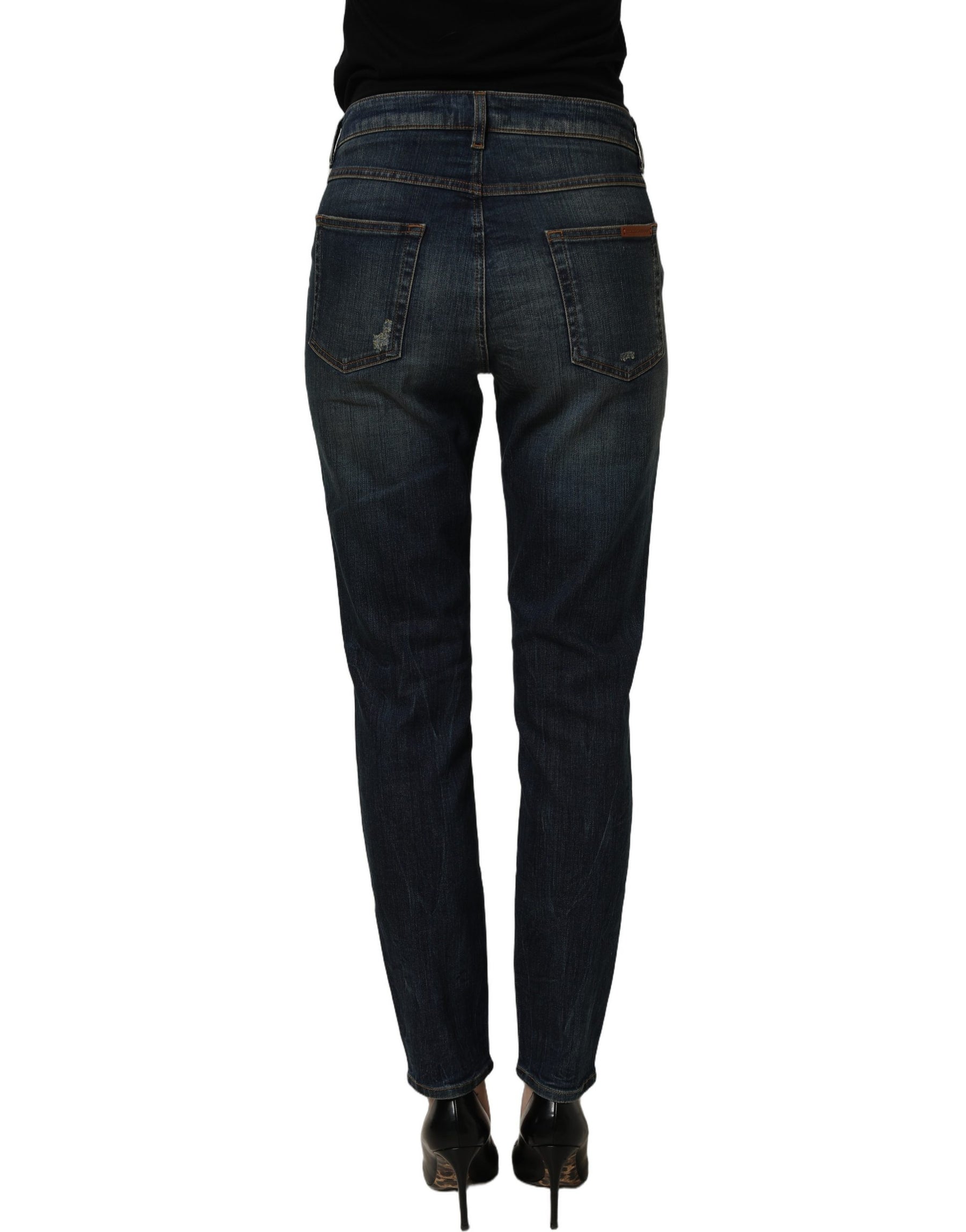 Dolce & Gabbana Blue Cotton Stretch Skinny Denim Jeans | Regal Royce