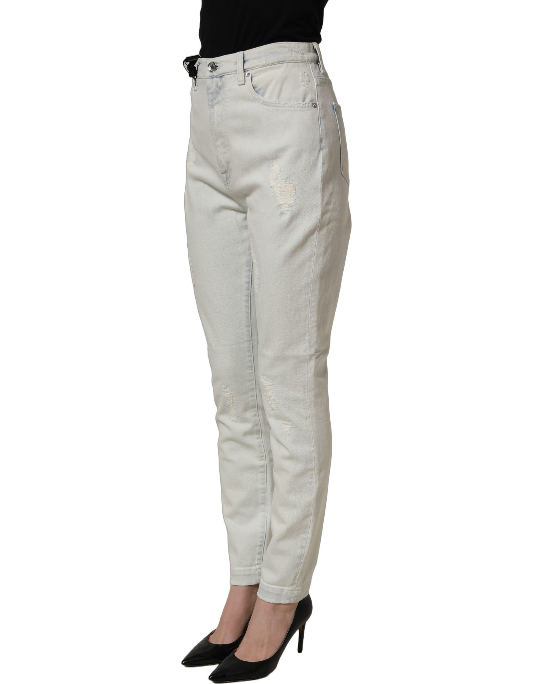 Dolce & Gabbana Light Blue Cotton Stretch Skinny Denim Jeans | Regal Royce