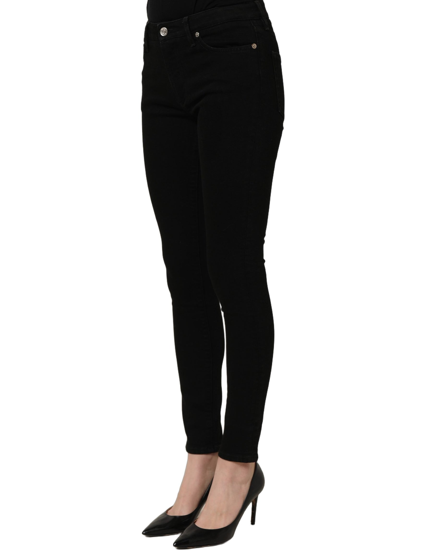 Dolce & Gabbana Black Cotton Stretch Skinny Denim Jeans | Regal Royce