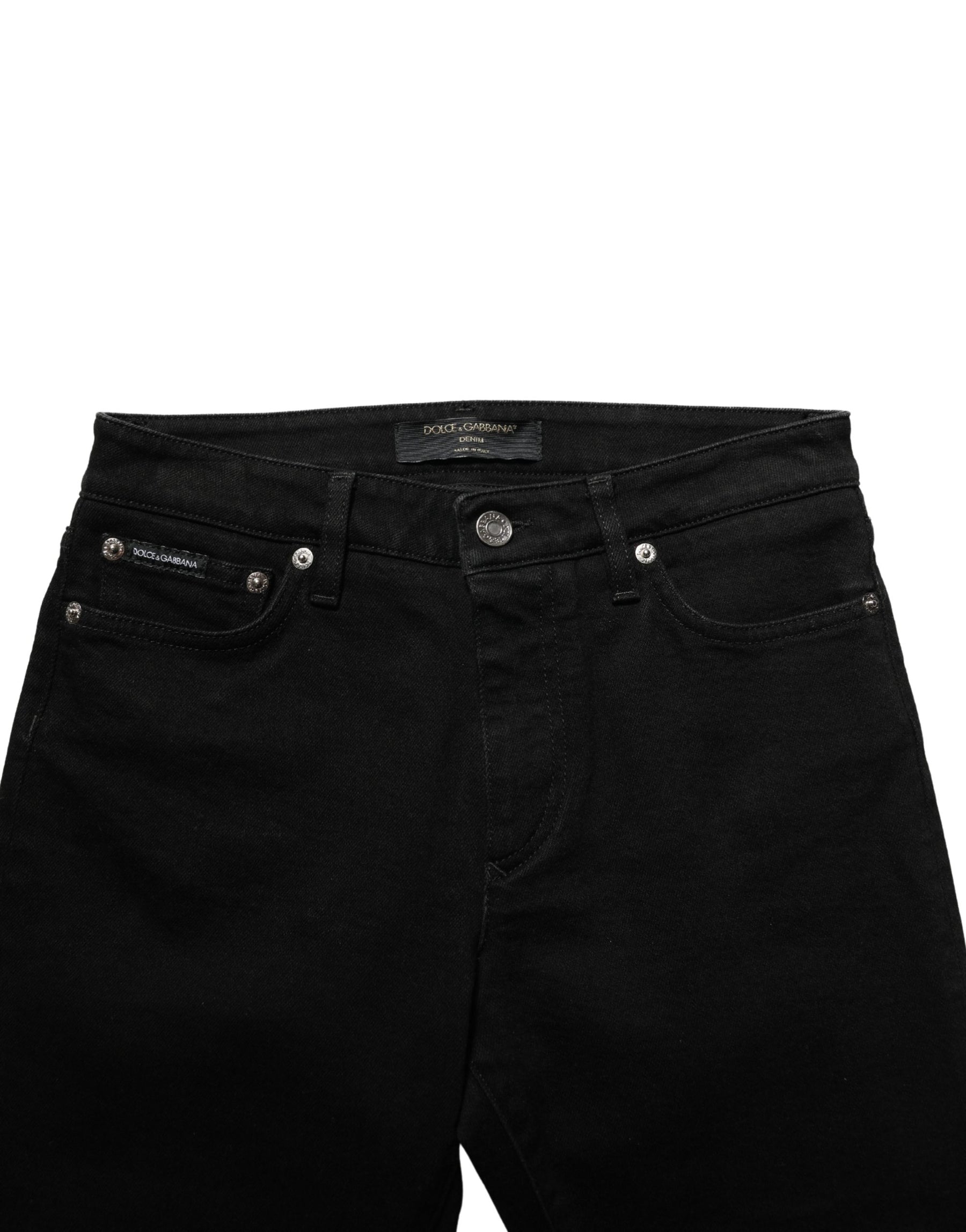 Dolce & Gabbana Black Cotton Stretch Skinny Denim Jeans | Regal Royce