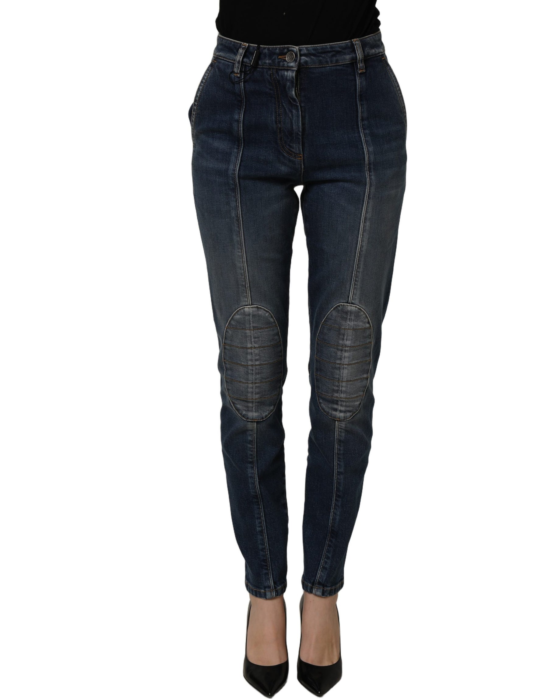 Dolce & Gabbana Dark Blue Cotton Stretch Skinny Denim Jeans | Regal Royce