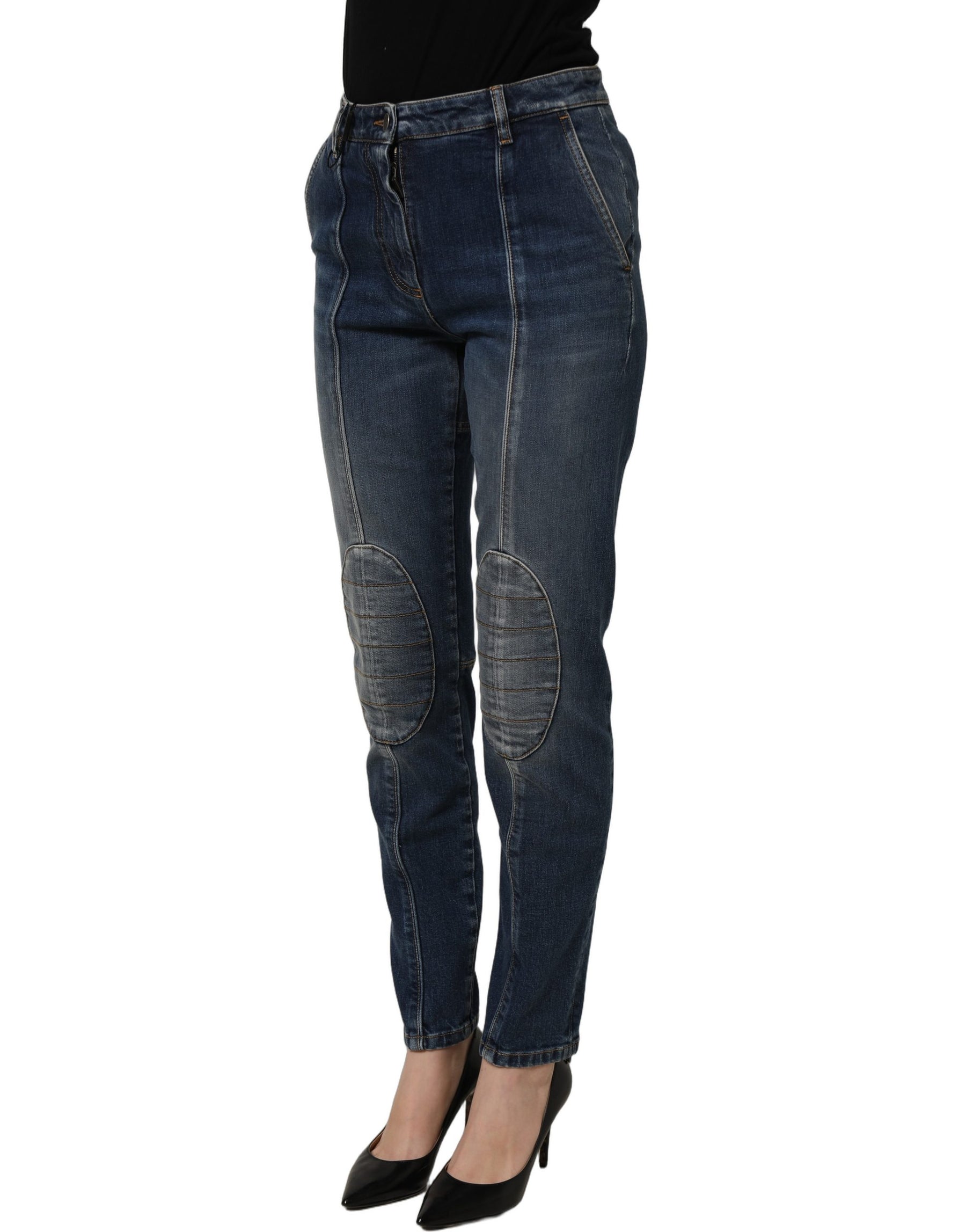 Dolce & Gabbana Dark Blue Cotton Stretch Skinny Denim Jeans | Regal Royce
