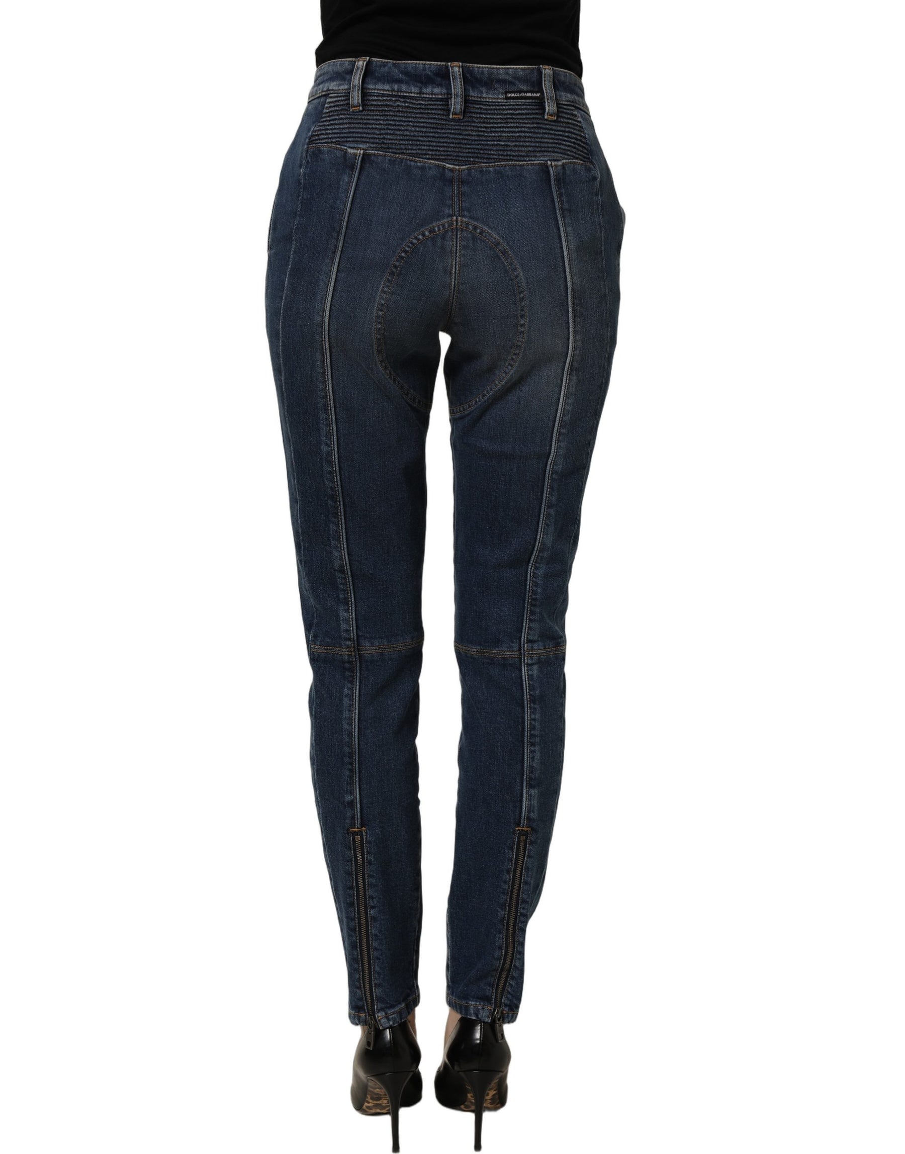 Dolce & Gabbana Dark Blue Cotton Stretch Skinny Denim Jeans | Regal Royce