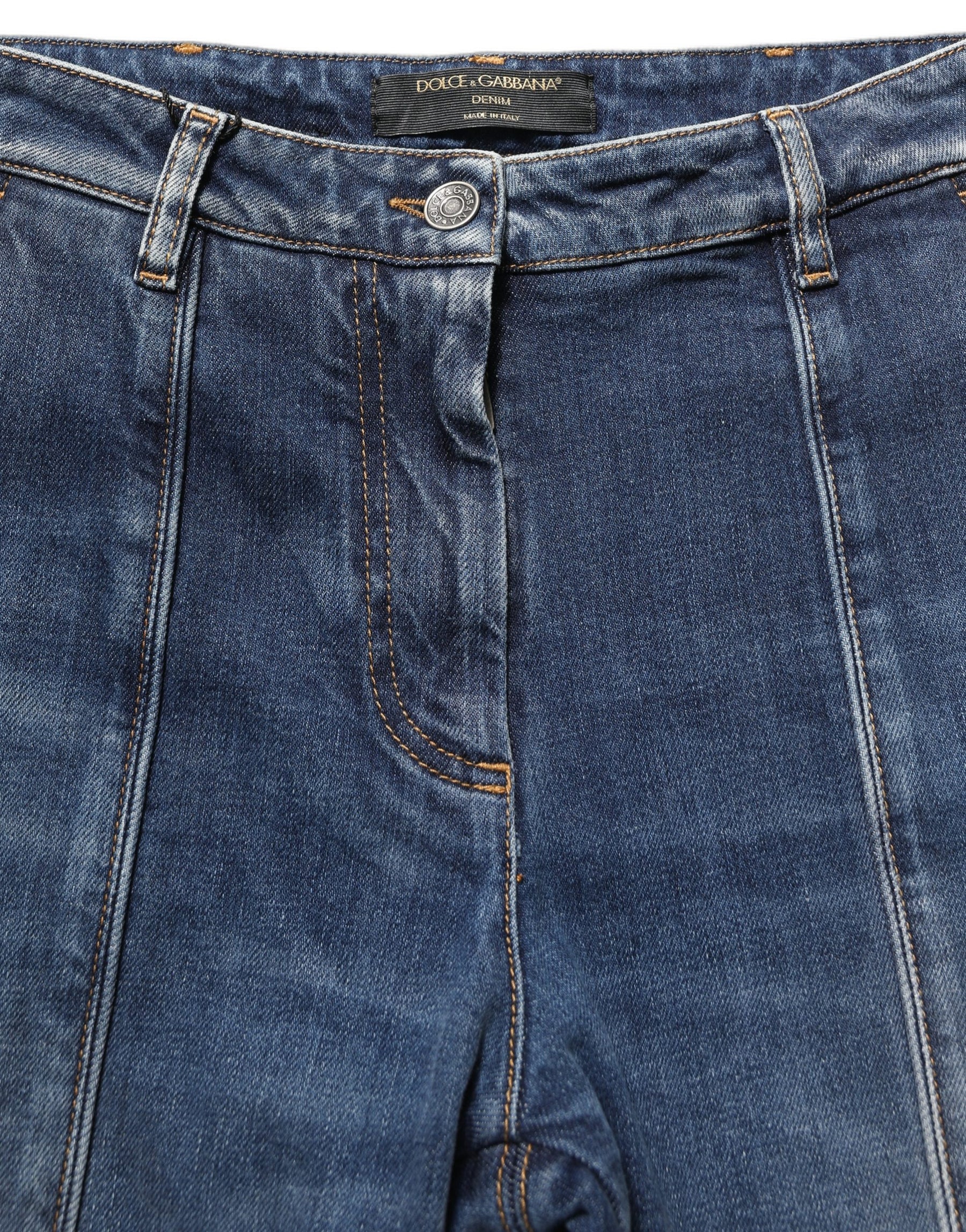 Dolce & Gabbana Dark Blue Cotton Stretch Skinny Denim Jeans | Regal Royce