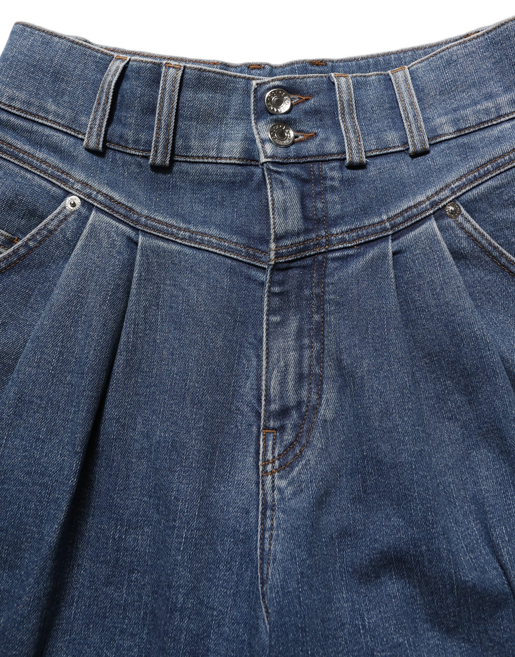 Dolce & Gabbana Dark Blue Cotton Stretch Tapered Denim Jeans | Regal Royce