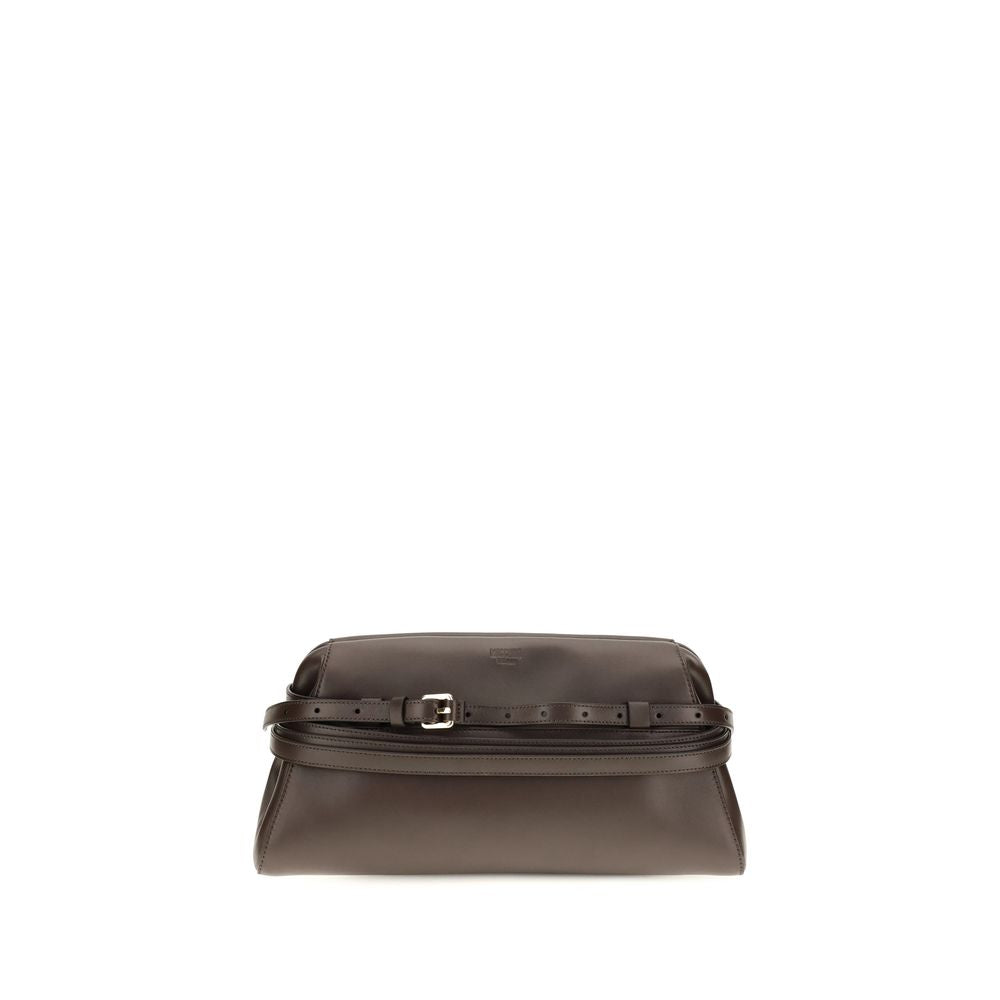Moschino Brown Goatskin Shoulder Bag | Regal Royce