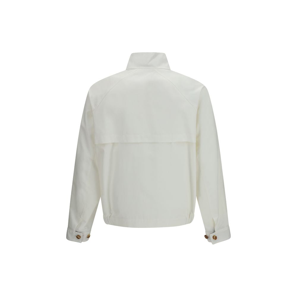 Brunello Cucinelli White Cotton Full-Length Jacket | Regal Royce