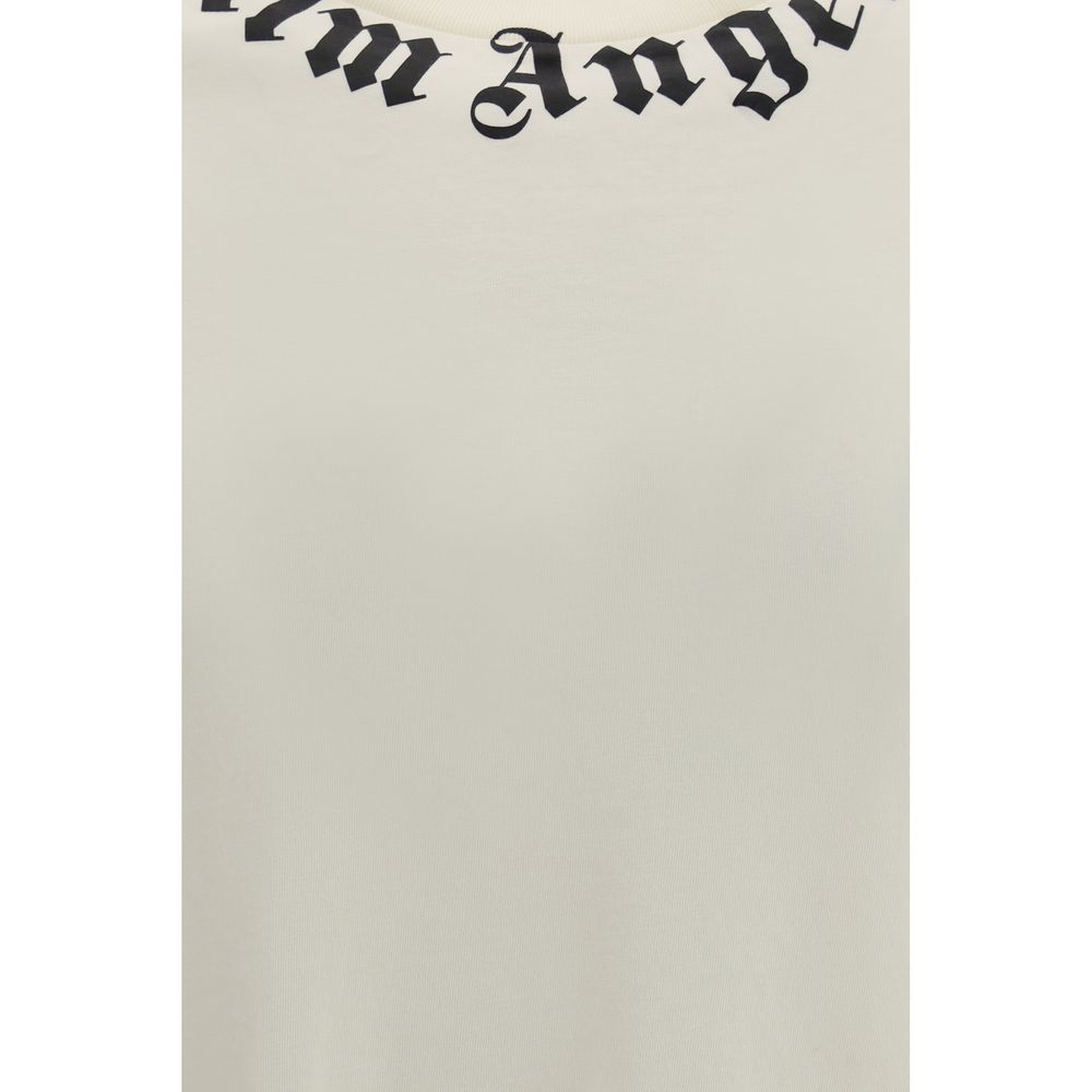 Palm Angels Beige Cotton T-Shirt | Regal Royce