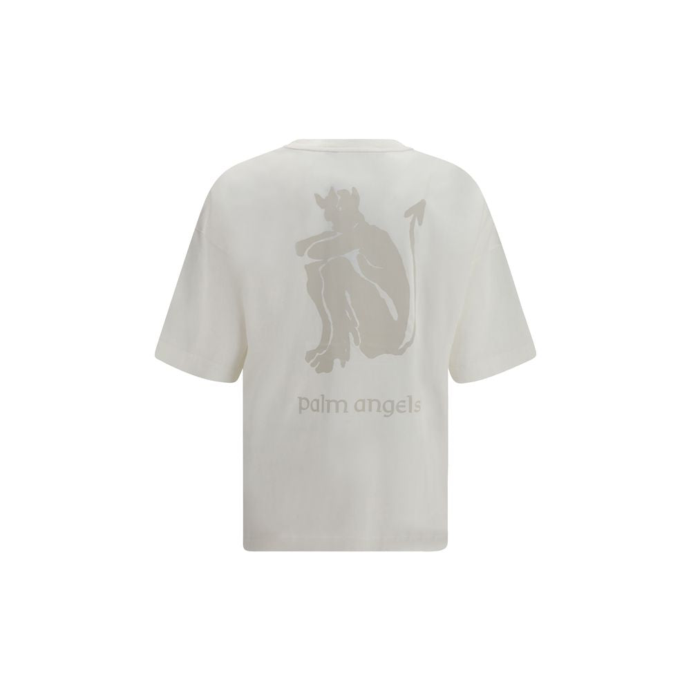Palm Angels White Cotton T-Shirt | Regal Royce